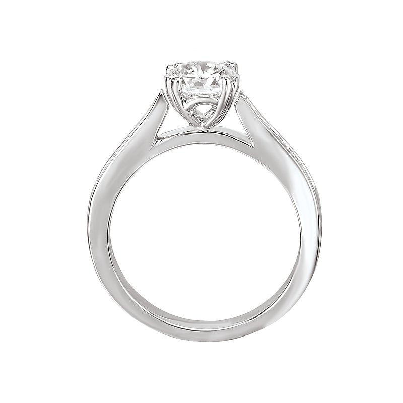 Glemera Bandora 14K White Gold Diamond Channel Set Semi-Mount Ring