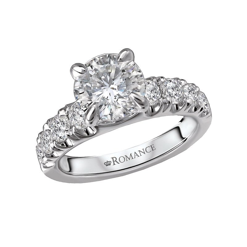 Bandora 14K White Gold Semi-Mount Diamond Ring for Engagement