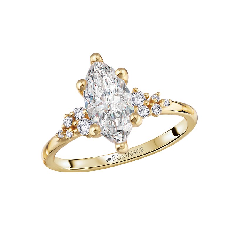 Orbelle 14K Yellow Gold Marquise Diamond Engagement Ring Semi-Mount