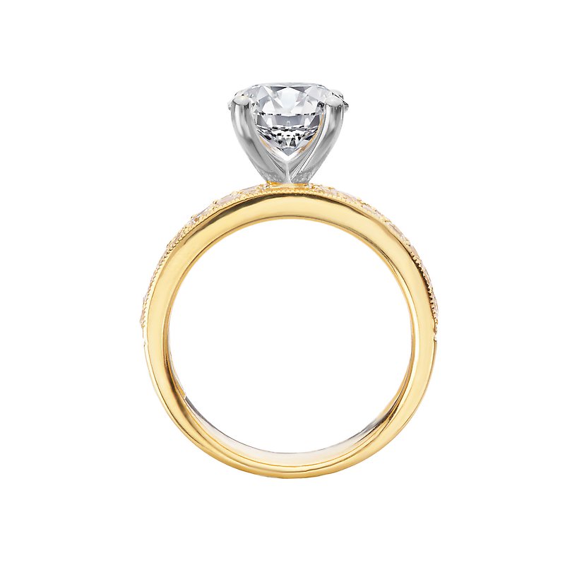 Orbelle Bandora 14K Yellow Gold Lab Grown Diamond Engagement Ring