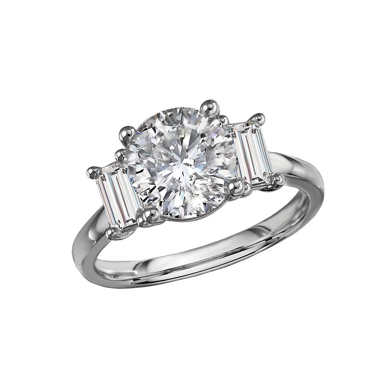 14K White Gold Lab Grown Diamond Engagement Ring Semi-Mount
