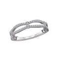 Luxora 14K White Gold Diamond Wedding Band - Classic Round Cut Ladies Fashion Ring