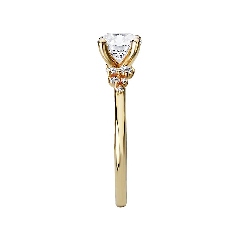 Orbelle Yellow Gold Diamond Semi-Mount Engagement Ring