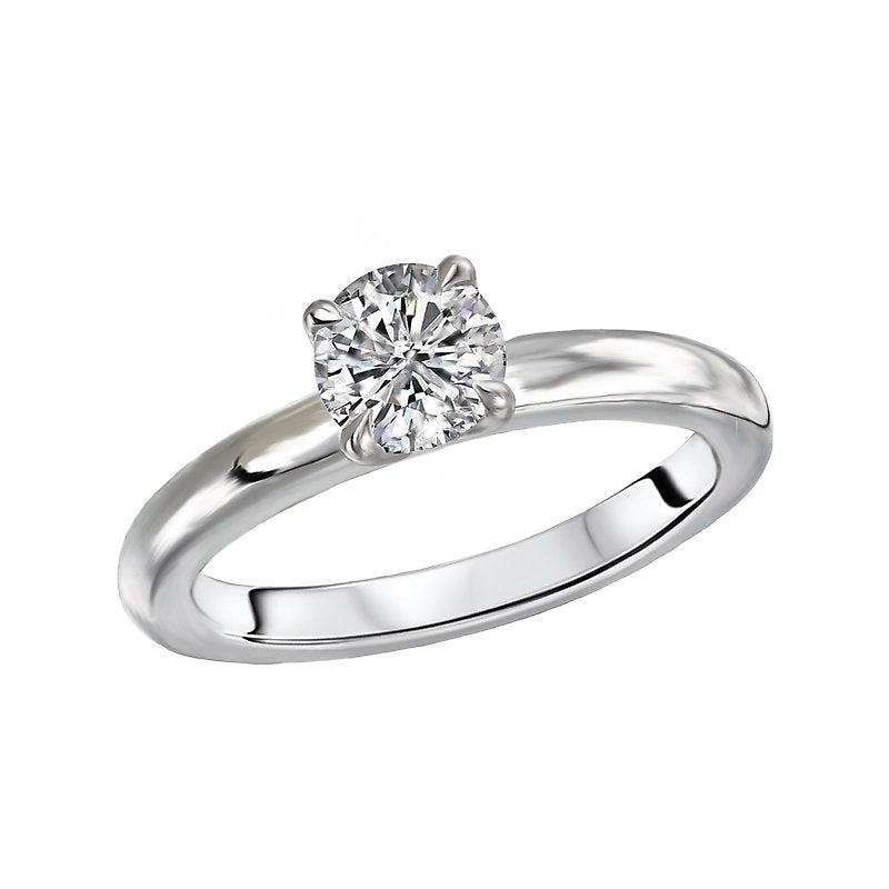 Kim Classics 14K White Gold Solitaire Diamond Engagement Ring