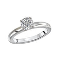 Kim Classics 14K White Gold Solitaire Diamond Engagement Ring