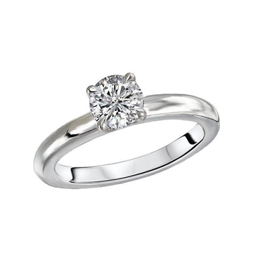 Kim Classics 14K White Gold Solitaire Diamond Engagement Ring