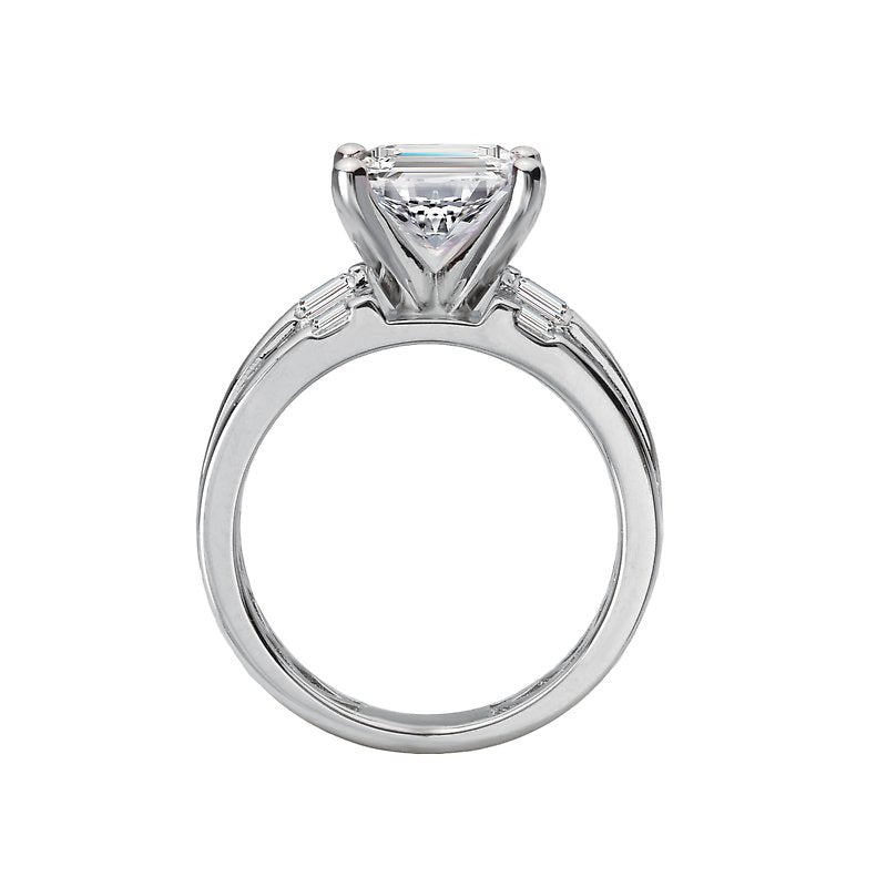 Orbelle Princess Cut Diamond Semi-Mount Engagement Ring in 14K White Gold