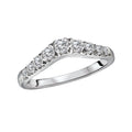 Glemera Diamond Nesting Wedding Band - 14K White Gold French Paved Ring