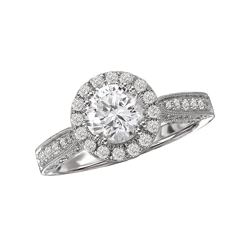 Orbelle Halo Semi-Mount Diamond Ring | 14K White Gold