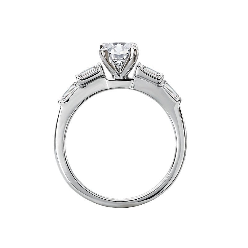 Orbelle 14K White Gold Oval Diamond Engagement Ring Semi-Mount