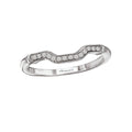 Orbelle Curved Diamond Wedding Band in 18K White Gold
