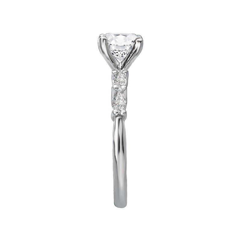 Bandora 14K White Gold Semi-Mount Diamond Ring for Orbelle - Lab Grown Diamond