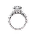 Orbelle Lab Grown Diamond Band Semi-Mount Engagement Ring - Bandora 14K White Gold Round Stone