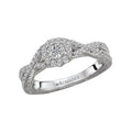 Orbelle Petite Halo Semi-Mount Diamond Ring in 14K White Gold