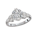 Orbelle Diamond and Milgrain Semi-Mount Engagement Ring - 14K White Gold