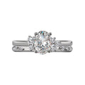 Orbelle Oval Lab Grown Diamond Semi-Mount Engagement Ring in 14K White Gold