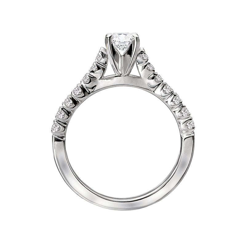 Bandora Oval 14K White Gold Diamond Engagement Ring