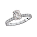 Orbelle 14K White Gold Oval Diamond Semi-Mount Ring