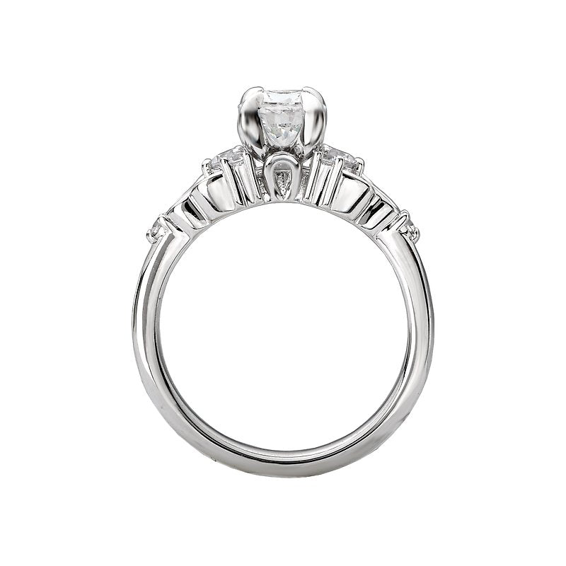Glemera Bandora 14K White Gold Diamond Engagement Ring