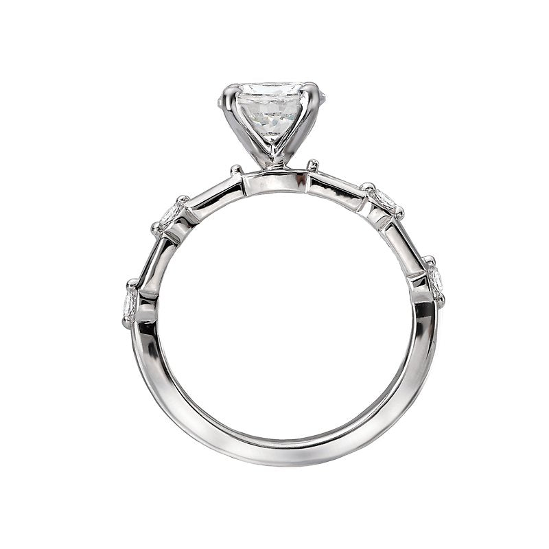 Bandora 18K White Gold Diamond Engagement Ring Semi-Mount