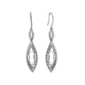 Luxora Infinity Style Dangle Diamond Earrings in 14K White Gold