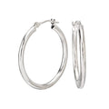 Aurenza Classics 14K White Gold Hoop Earrings for Women