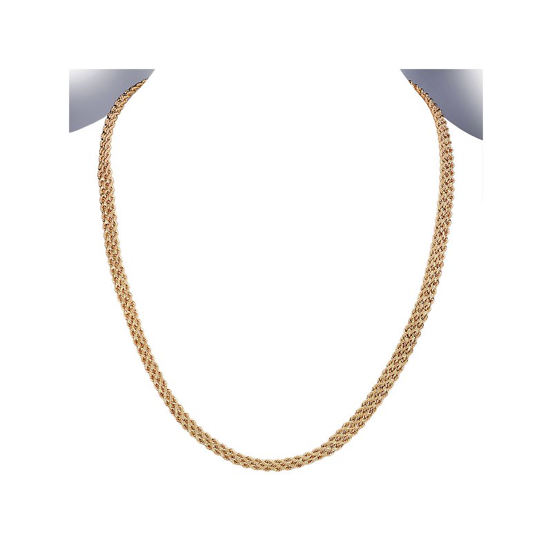 Luxora 14K Yellow Gold Rope Cuff Necklace - Italian Fashion Jewelry