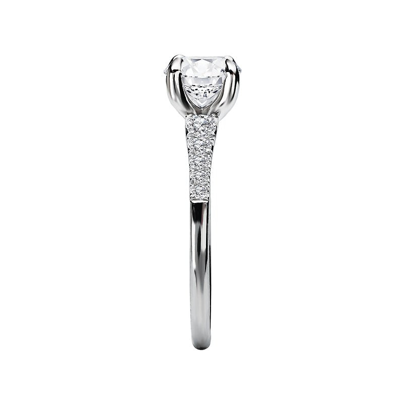 Orbelle Bandora Diamond Ring | 14K White Gold | Lab Grown Diamond | Round Stone | Engagement Semi-Mount