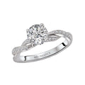 Bandora 14K White Gold Semi-Mount Diamond Ring with Lab Grown Diamond