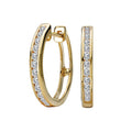 Luxora 14K Yellow Gold Round Diamond Hoop Earrings (D 1/2 carat total weight)