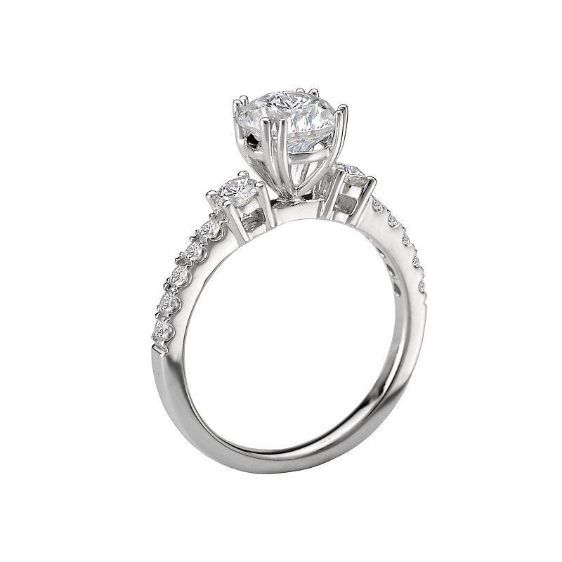 Orbelle 3-Stone Lab Grown Diamond Semi-Mount Ring in 14K White Gold
