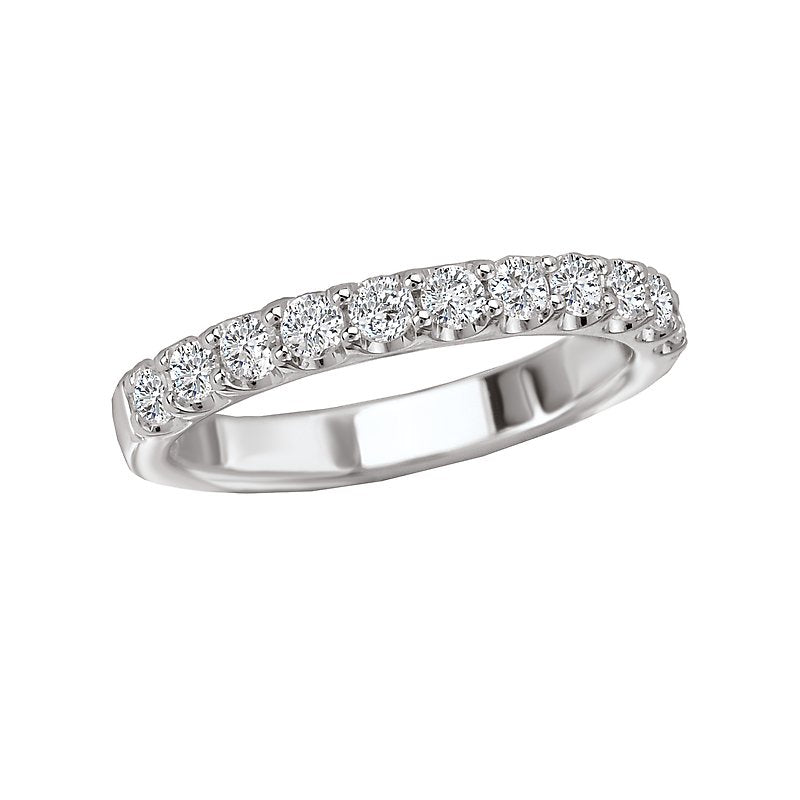 Aurenza Classics 14K White Gold Diamond Wedding Band - Round Cut D1/2 Carat Total Weight Size 6