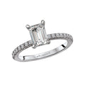 Orbelle White Gold French Pave Diamond Semi-Mount Ring