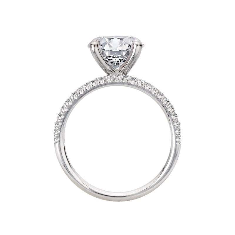 Orbelle 14K White Gold Split Row Diamond Engagement Ring Semi-Mount