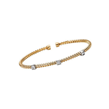 Luxora 14kt Yellow Gold Italian Diamond Bangle Bracelet