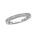 Glemera Matching Wedding Band in 14K White Gold with Round Diamonds