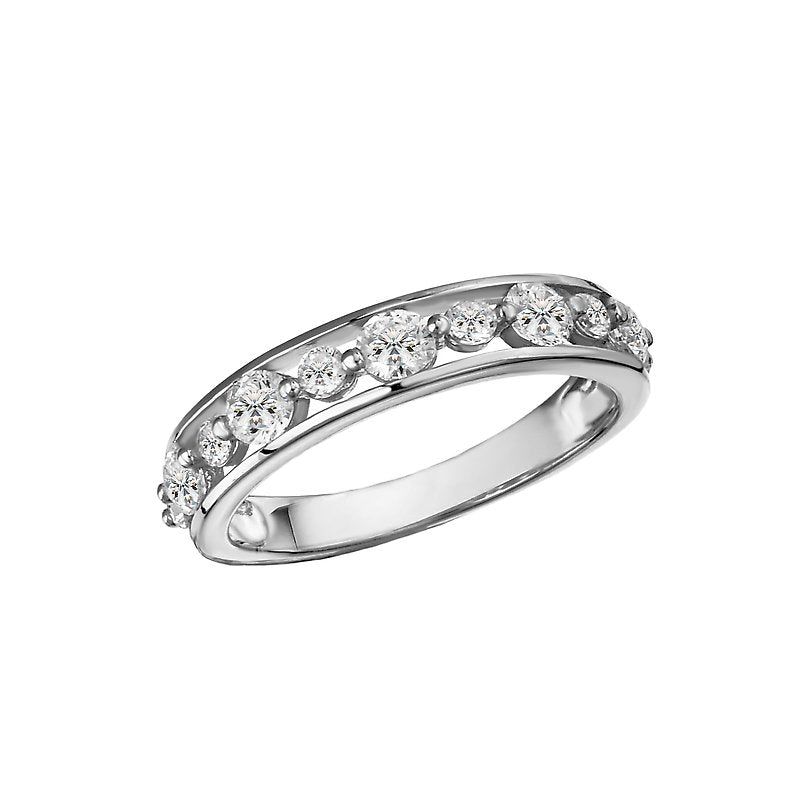 Luxora 14K White Gold Fashion Diamond Ring | Round Cut Ladies Ring
