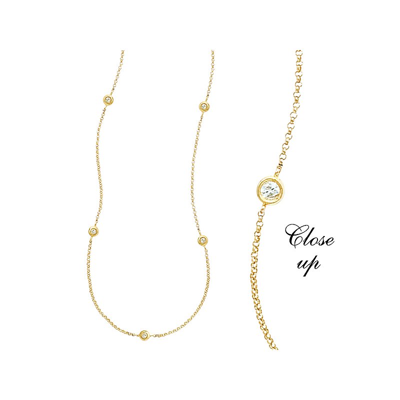 Aurenza Classics 14kt Yellow Gold Add-A-Diamond Round Necklace