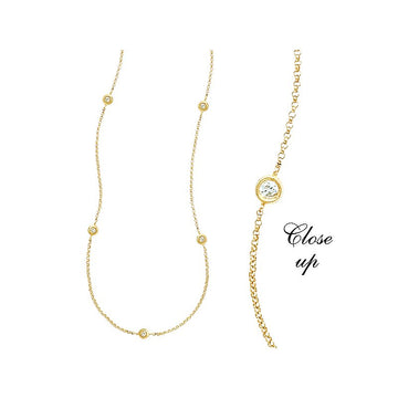 Aurenza Classics 14kt Yellow Gold Add-A-Diamond Round Necklace