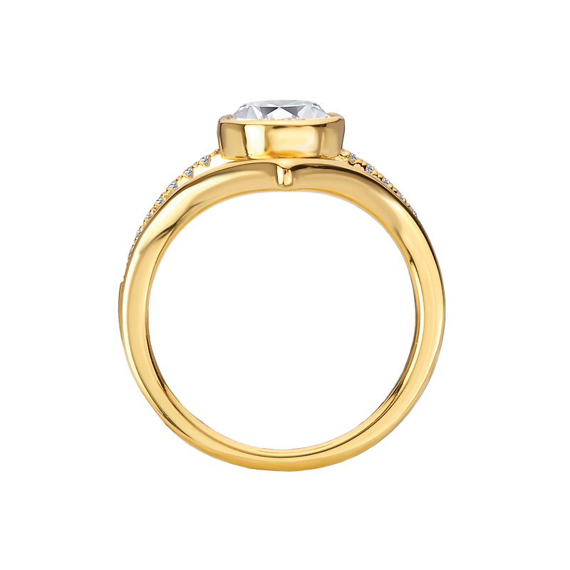 Orbelle 14K Yellow Gold Split Shank Diamond Engagement Ring Semi-Mount
