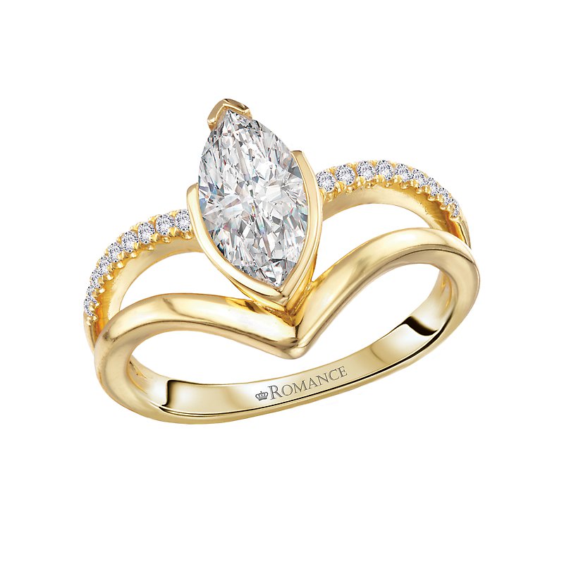 Orbelle 14K Yellow Gold Marquise Cut Diamond Engagement Ring