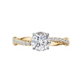 Orbelle Lab Grown Diamond Semi-Mount Engagement Ring - Bandora 14K Yellow Gold Twisted Band