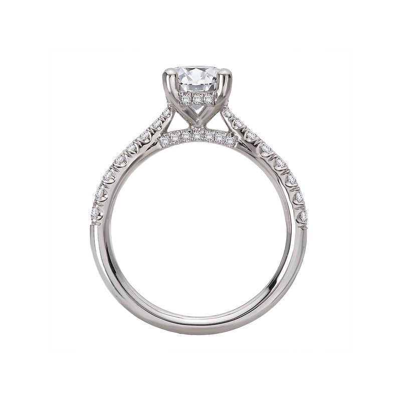 Orbelle Hidden Halo Diamond Engagement Ring | 14K White Gold Semi-Mount