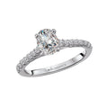 Bandora Oval Diamond Engagement Ring in 14K White Gold