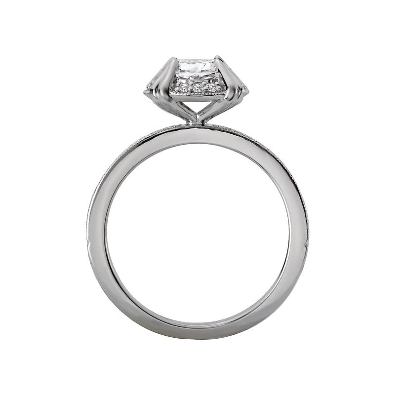 Orbelle Halo Semi-Mount Diamond Ring | 18K White Gold
