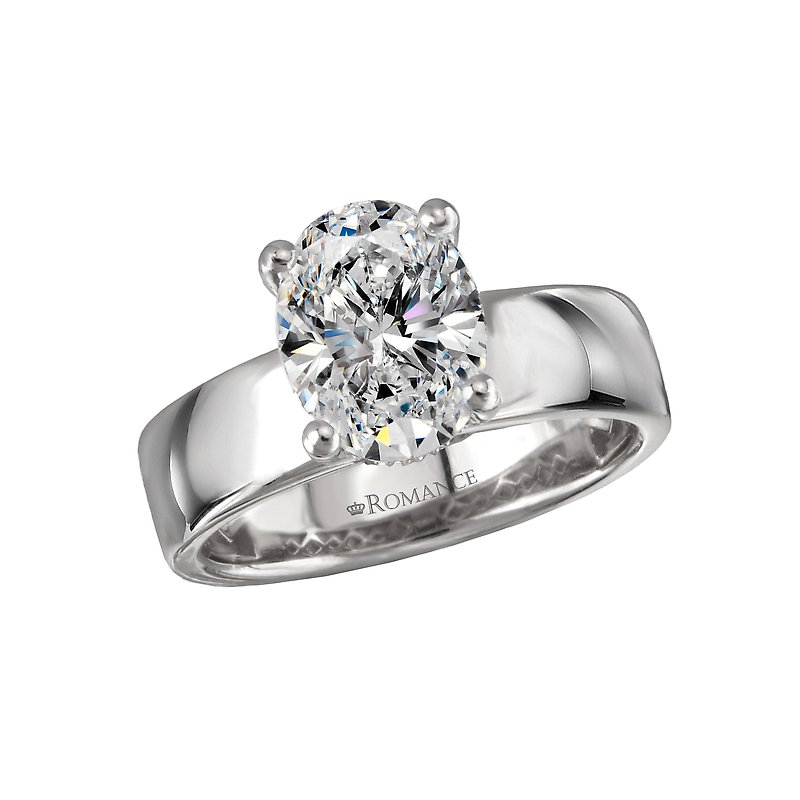 Orbelle 14K White Gold Hidden Halo Diamond Engagement Ring
