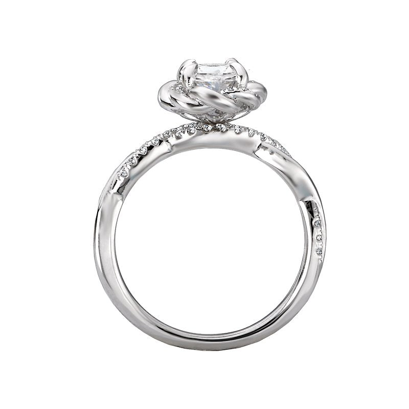 Orbelle Halo 14K White Gold Semi-Mount Diamond Ring