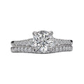 Orbelle Bandora Diamond Ring | 14K White Gold | Lab Grown Diamond | Round Stone | Engagement Semi-Mount