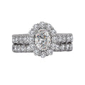 Orbelle Oval Halo Semi-Mount Lab Grown Diamond Ring in 14K White Gold