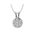 Luxora Ladies Diamond Cluster Necklace in 14K White Gold